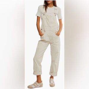 Free People Women's White Overalls